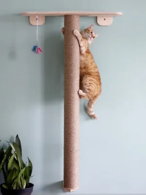Wall mounted cat scratcher
