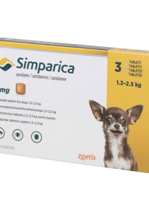 Simparica 5mg for Puppies 1.3-2.5kg (YELLOW)