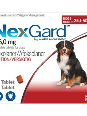 Nexgard for Extra Large Dogs 25.1-50KG – Red (6G)