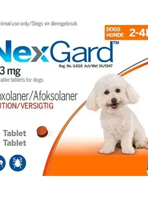Nexgard for Small Dogs 2-4KG – Orange (0.5G)