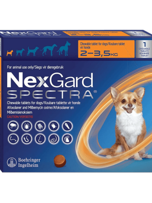 Nexgard Spectra for Xsmall Dogs 2-3.5KG