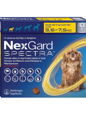 Nexgard Spectra for Small Dogs 3.6-7.5KG